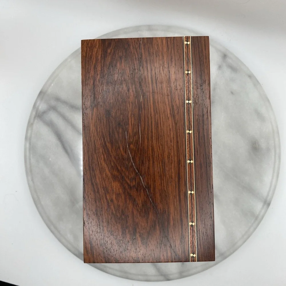 Maple Wood Trinket/Jewelry Box /Removeable Lid/ Inlay Wood 7